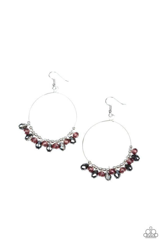 Paparazzi Earring ~ Crystal Collaboration - Purple