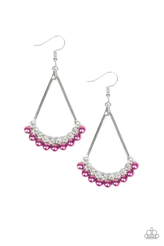 Top to Bottom - Purple - Paparazzi Earring Image