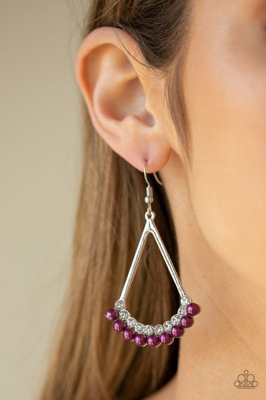 Top to Bottom - Purple - Paparazzi Earring Image