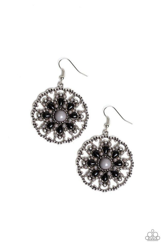 Paparazzi Earring ~ Mardi Gras Garden - Silver