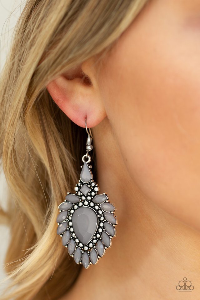 The LIONESS Den - Silver - Paparazzi Earring Image