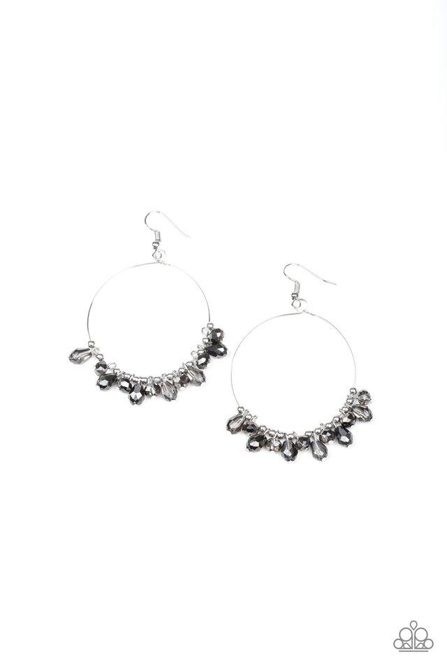 Paparazzi Earring ~ Crystal Collaboration - Silver