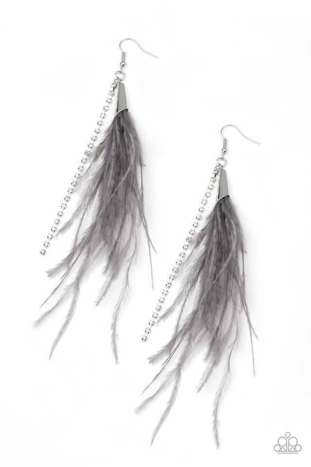 Paparazzi Earring ~ Showstopping Showgirl - Silver