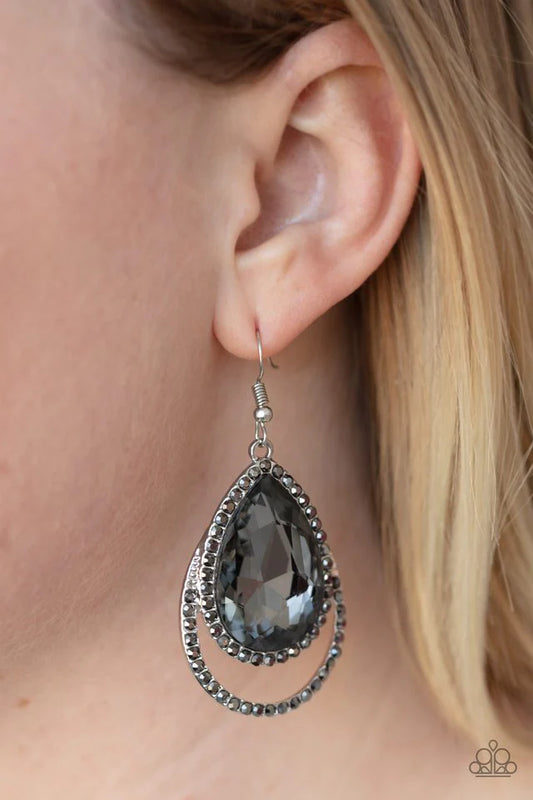 Paparazzi Earring ~ Famous - Silver