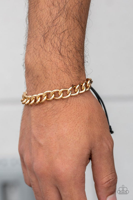 Sideline - Gold - Paparazzi Bracelet Image