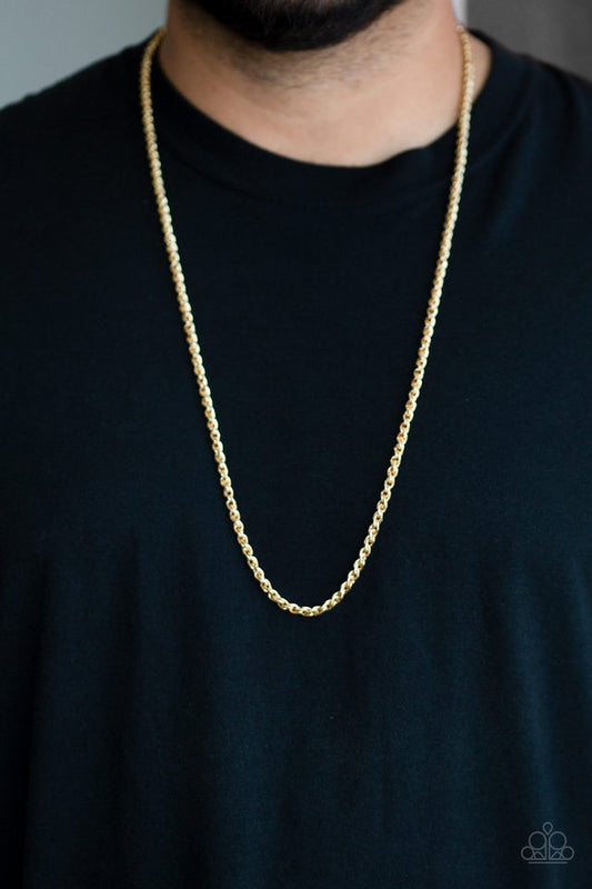 Jump Street - Gold - Paparazzi Necklace Image