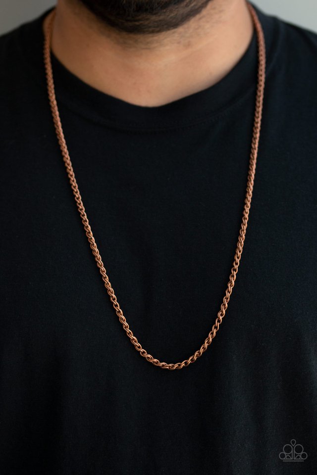 Jump Street - Copper - Paparazzi Necklace Image
