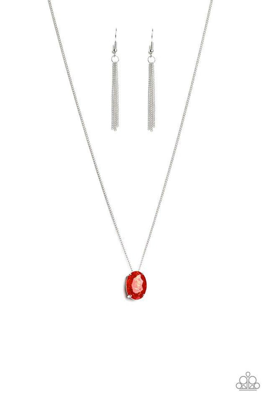 Paparazzi Necklace ~ Extra Ice - Red