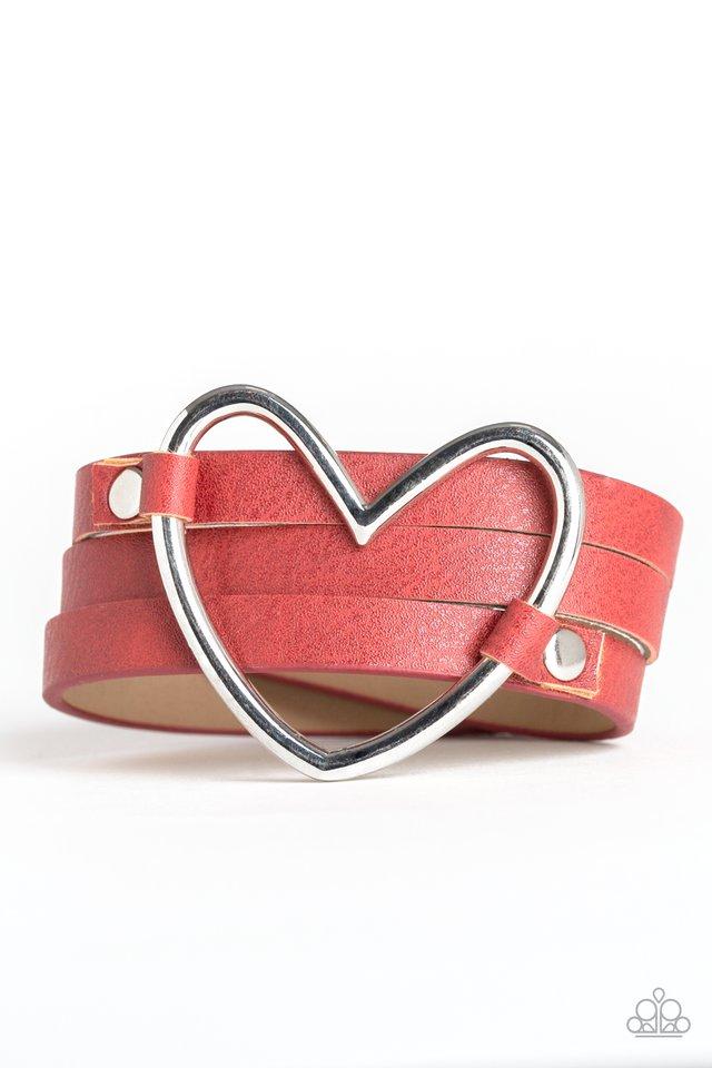 Paparazzi Bracelet ~ One Love, One Heart - Red