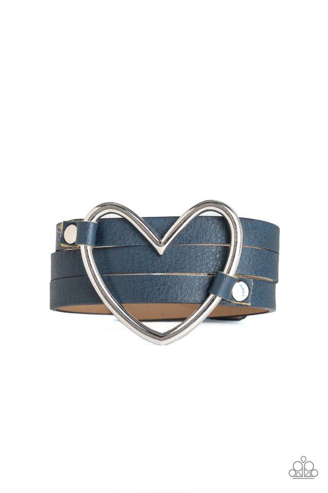 Pulsera Paparazzi ~ Un amor, un corazón - Azul