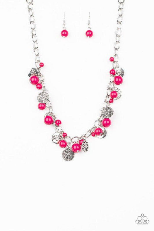 Paparazzi Necklace ~ Guru Garden - Pink