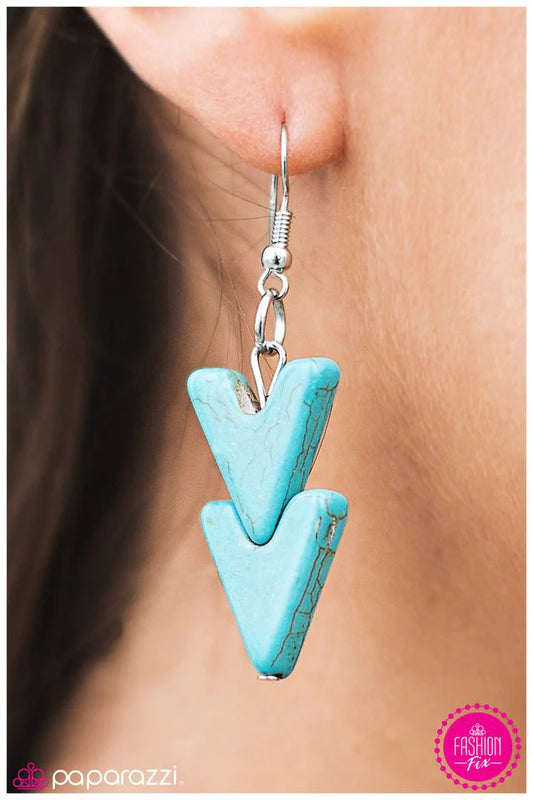 Paparazzi Earring ~ The Way the Wind Blows - Blue