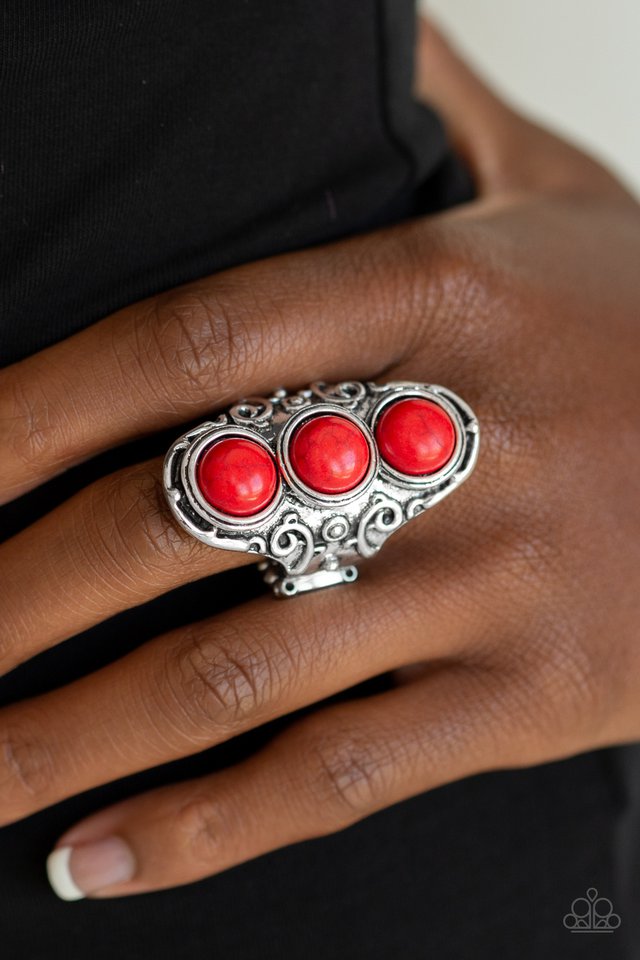 Sahara Soul - Red - Paparazzi Ring Image