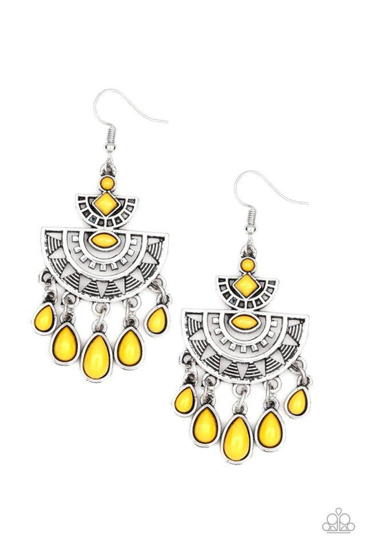 Paparazzi Earring ~ SOL Searching - Yellow