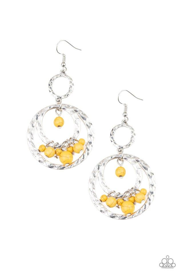 Paparazzi Earring ~ Rio Rustic - Yellow