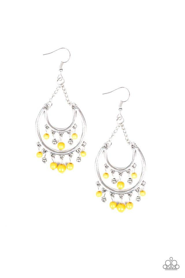 Paparazzi Earring ~ Free-Spirited Spirit - Yellow