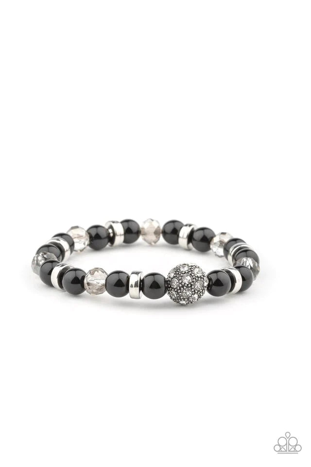 Paparazzi Bracelet ~ Twinkling Timelessness - Black