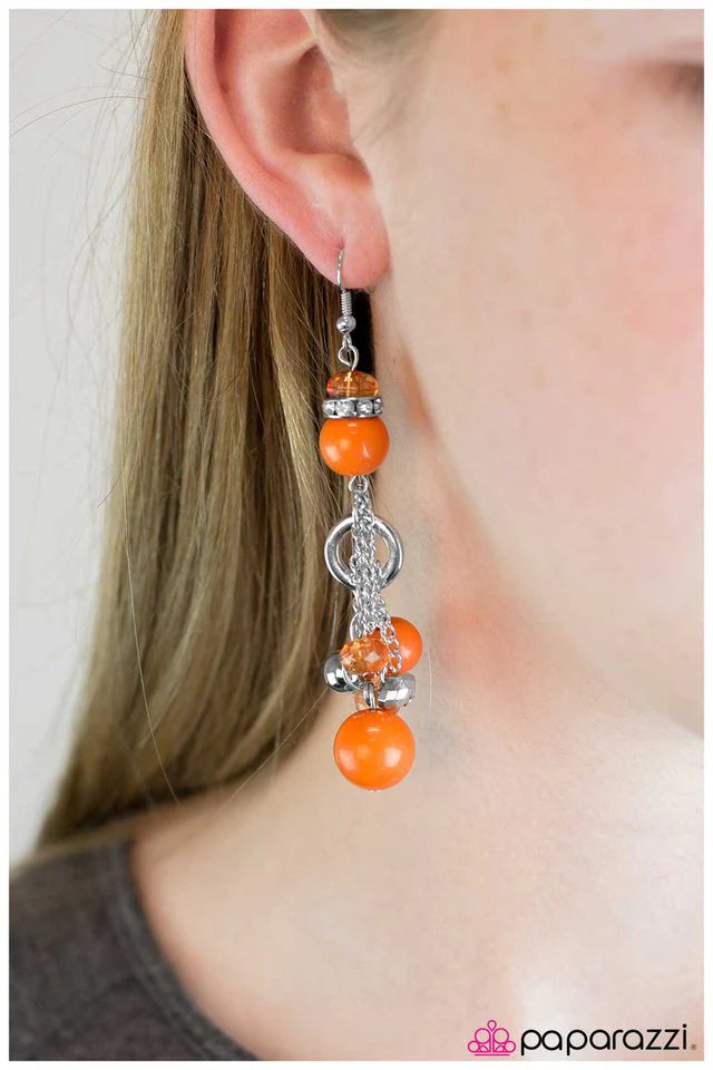 Paparazzi Earring ~ New York State of Mind - Orange