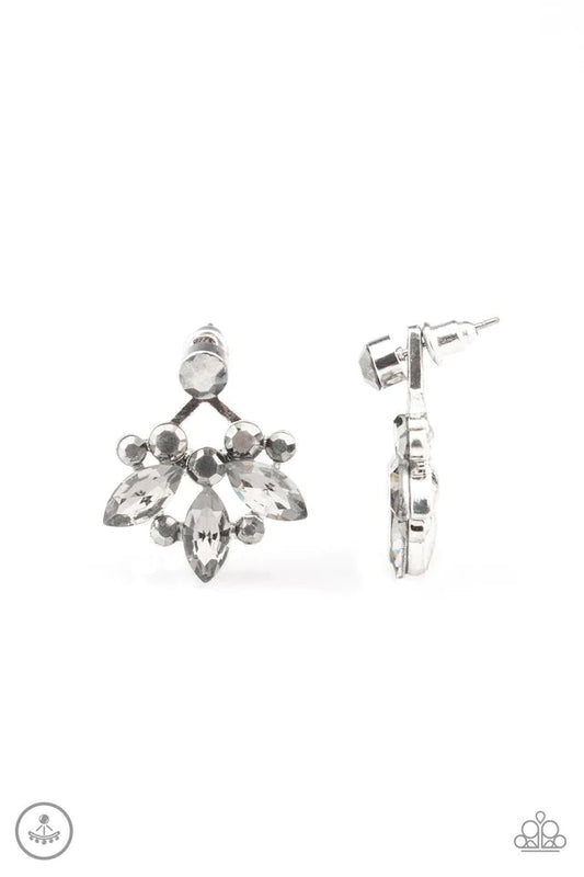 Paparazzi Earring ~ Crystal Constellations - Silver