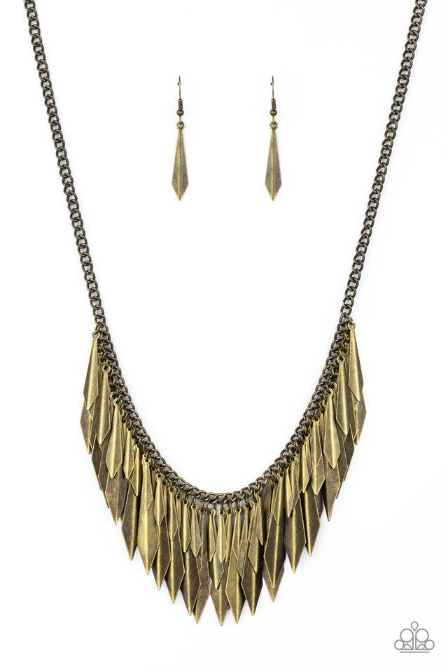 Paparazzi Necklace ~ The Thrill-Seeker - Brass