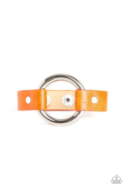 Pulsera Paparazzi ~ Rustic Rodeo - Naranja