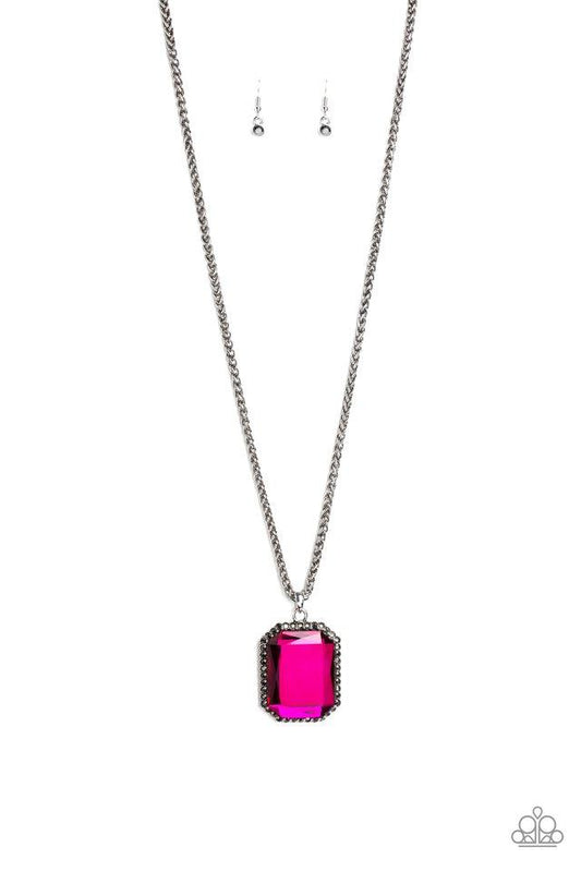 Paparazzi Necklace ~ Let Your HEIR Down - Pink