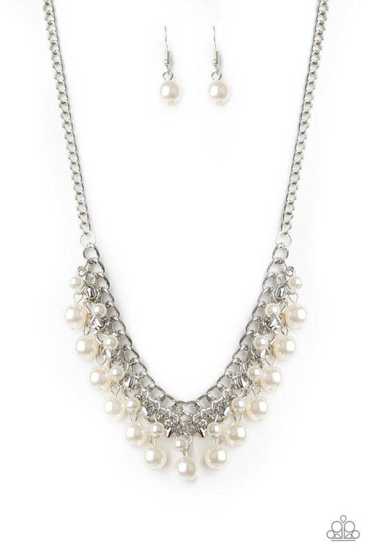 Paparazzi Necklace ~ Duchess Dior - White