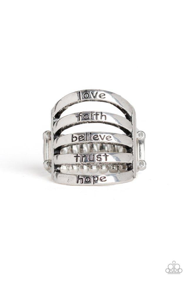 Paparazzi Ring ~ Never Lose Faith - Silver