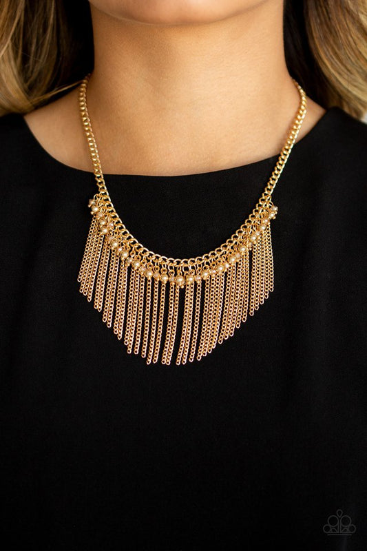 Divinely Diva - Gold - Paparazzi Necklace Image