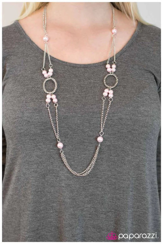 Paparazzi Necklace ~ One Step At A Time - Pink