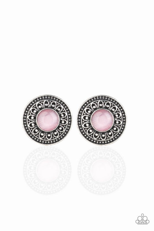 Fine Flora - Pink - Paparazzi Earring Image