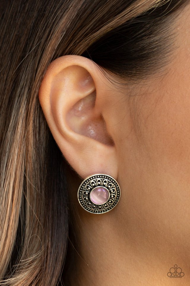 Fine Flora - Pink - Paparazzi Earring Image