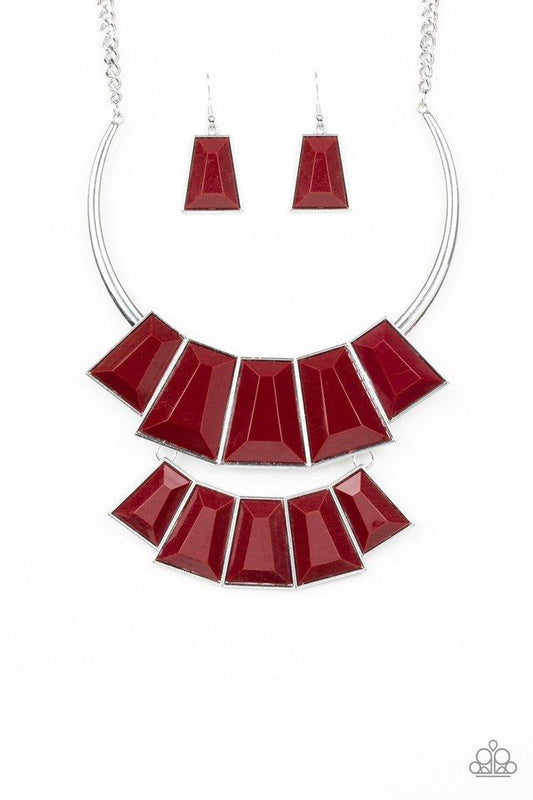 Collar de paparazzi: leones, tigresas y osos, color rojo