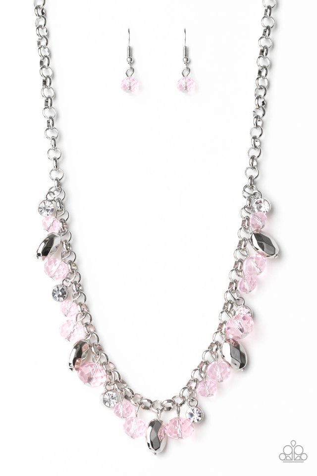 Downstage Dazzle - Pink - Paparazzi Necklace Image