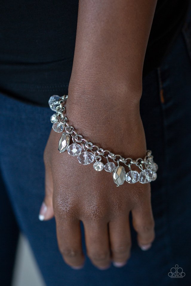 Dazing Dazzle - White - Paparazzi Bracelet Image