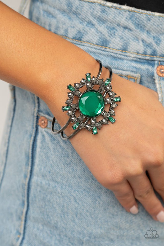 Elaborate Elegance - Green - Paparazzi Bracelet Image