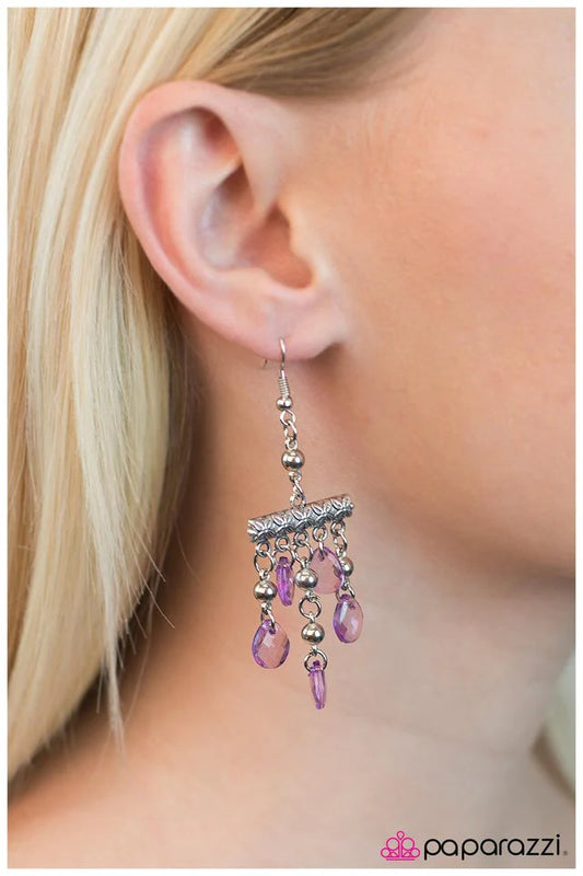 Paparazzi Earring ~ Take the Lead - Purple