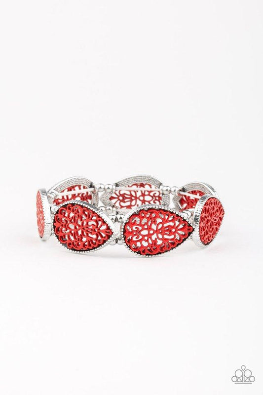 Paparazzi Bracelet ~ Heirloom Hunter - Red