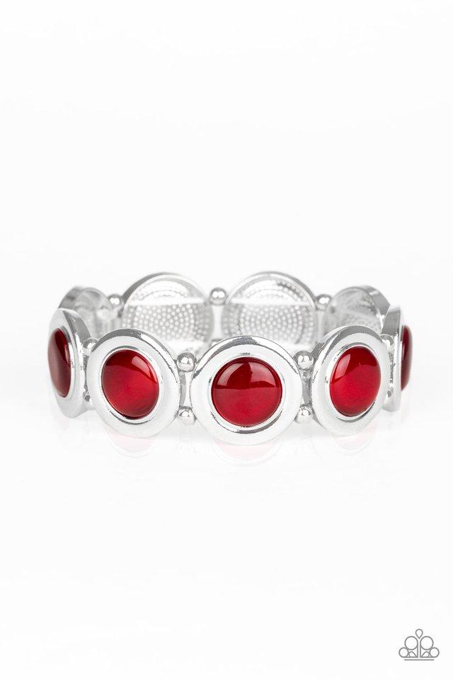 Paparazzi Bracelet ~ Muster Up The Luster - Red