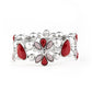 Fabulously Flourishing - Red - Paparazzi Bracelet Image