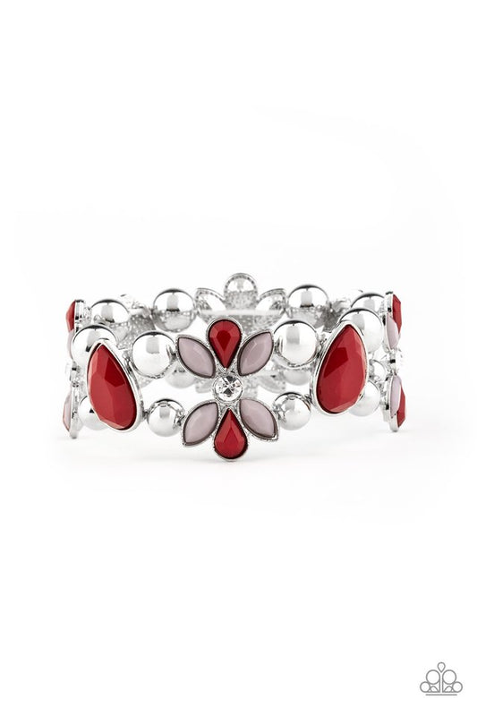 Fabulously Flourishing - Red - Paparazzi Bracelet Image