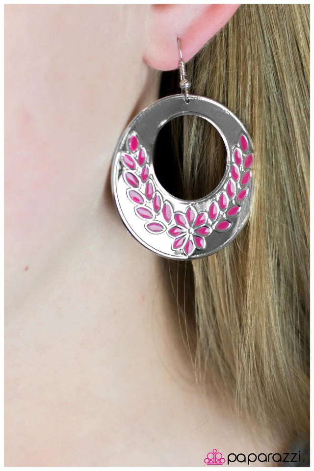 Paparazzi Earring ~ We Are the Champions - Pink