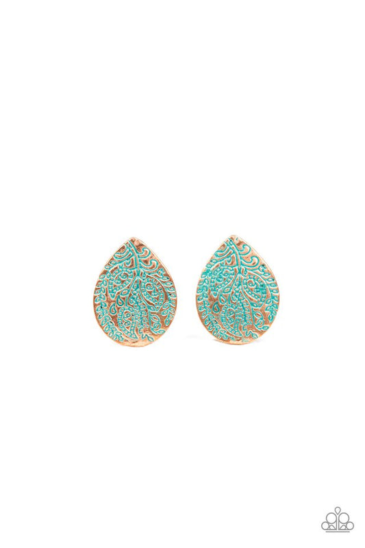 Seasonal Bliss - Copper - Paparazzi Earring Image