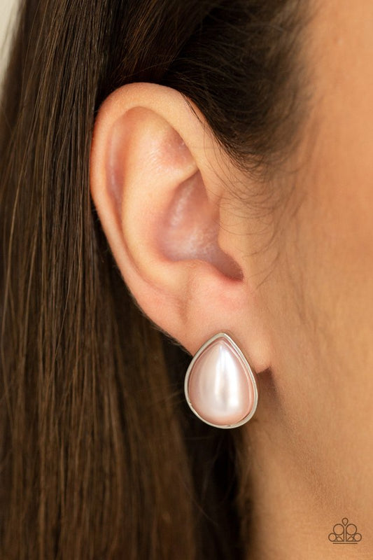 SHEER Enough - Pink - Paparazzi Earring Image