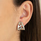 Blissed Out - White - Paparazzi Earring Image