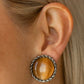 Get Up and GLOW - Brown - Paparazzi Earring Image