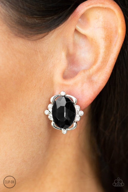 Regally Radiant - Black - Paparazzi Earring Image