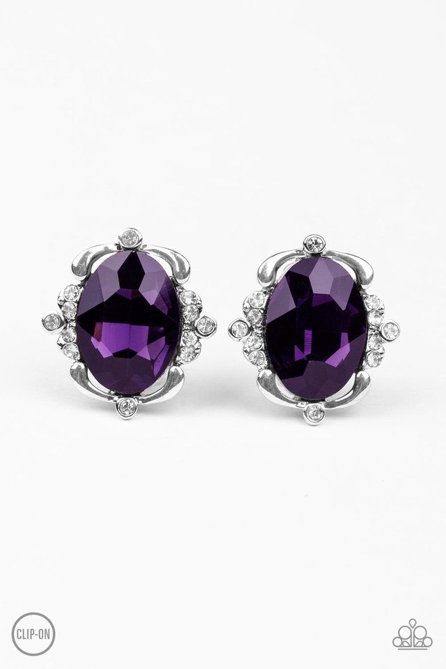 Regally Radiant - Purple - Paparazzi Earring Image