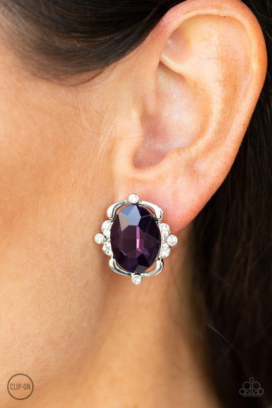 Regally Radiant - Purple - Paparazzi Earring Image