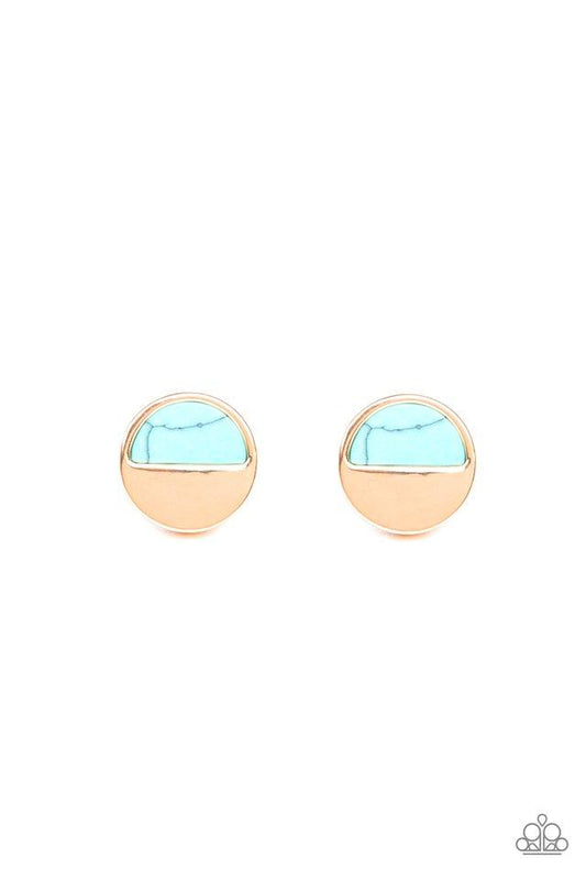 Paparazzi Earring ~ Marble Minimalist - Blue